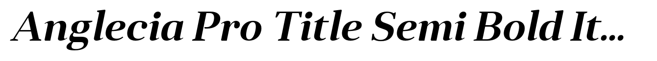 Anglecia Pro Title Semi Bold Italic image